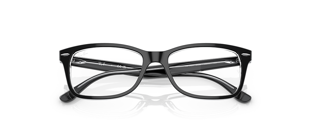 Ray-Ban RB5428 Optics Black On Transparent Frames