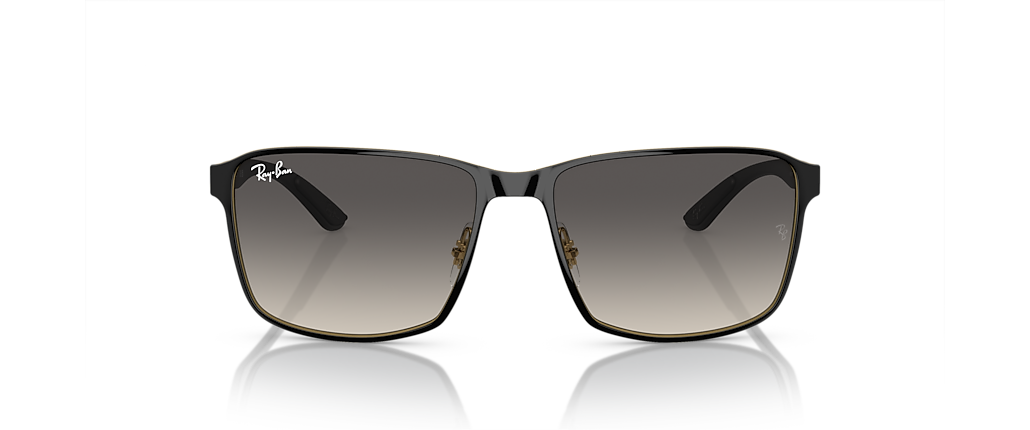 Ray-Ban RB3721 Black On Gold Sunglasses