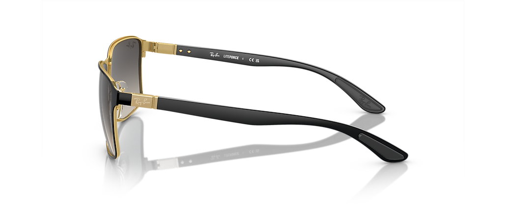 Ray-Ban RB3721 Black On Gold Sunglasses