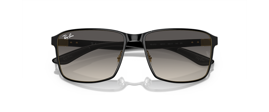 Ray-Ban RB3721 Black On Gold Sunglasses