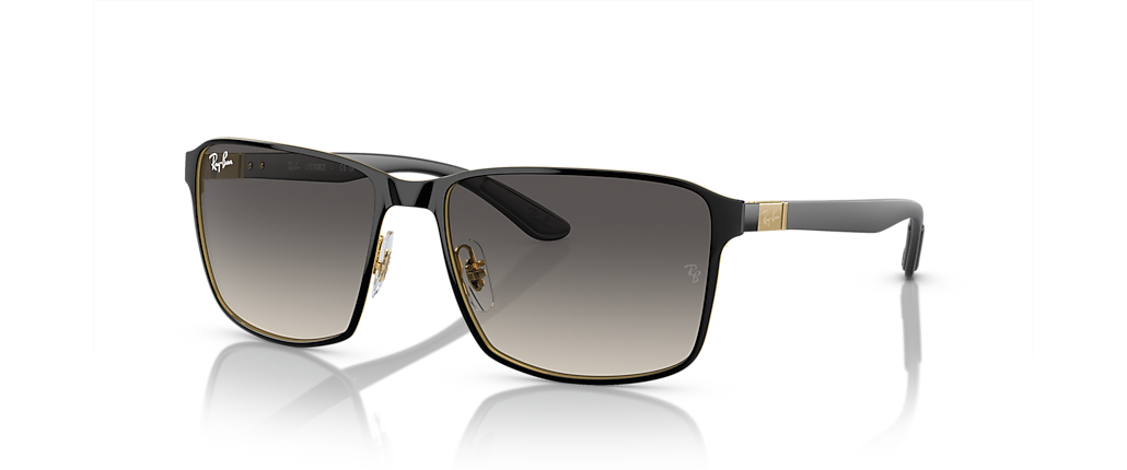 Ray-Ban RB3721 Black On Gold Sunglasses