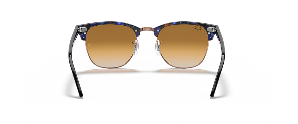 Ray-Ban RB3016 Clubmaster Fleck Brown & Blue Sunglasses Ray-Ban RB3016 Clubmaster Fleck Brown & Blue Sunglasses