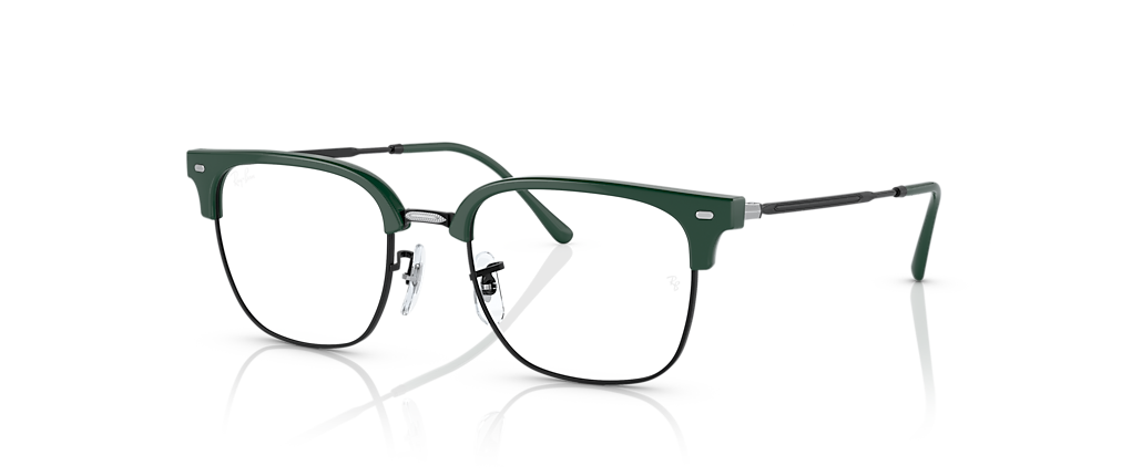 Ray-Ban RB7216 New Clubmaster Optics Green On Black Frames Ray-Ban RB7216 New Clubmaster Optics Green On Black Frames