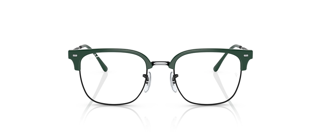 Ray-Ban RB7216 New Clubmaster Optics Green On Black Frames Ray-Ban RB7216 New Clubmaster Optics Green On Black Frames