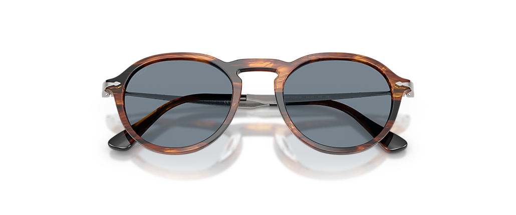 Persol PO3383S Striped Black & Brown Sunglasses Persol PO3383S Striped Black & Brown Sunglasses