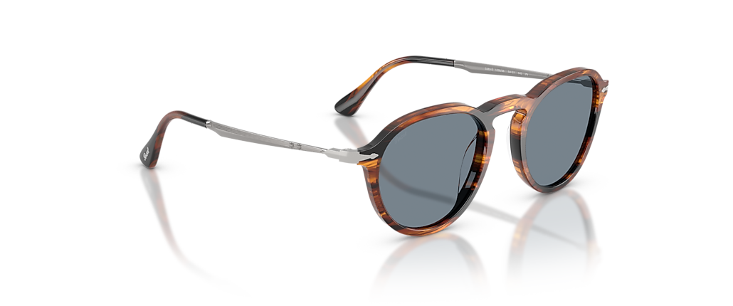Persol PO3383S Striped Black & Brown Sunglasses Persol PO3383S Striped Black & Brown Sunglasses
