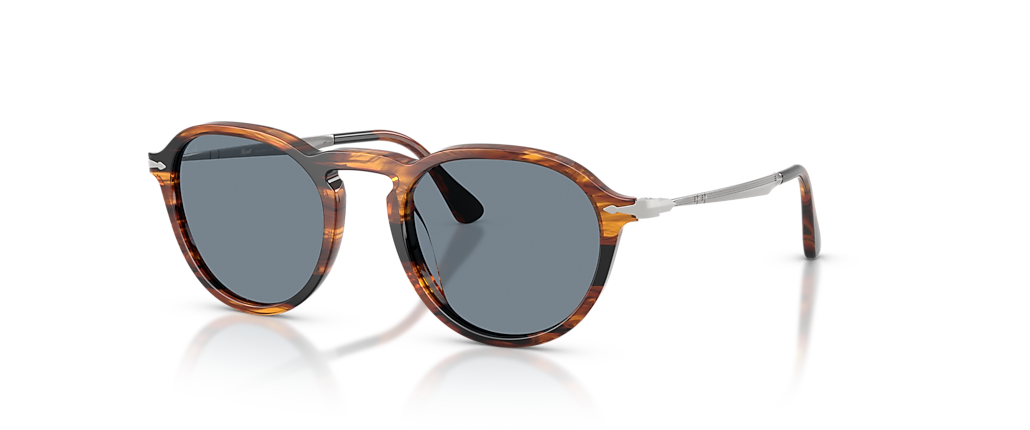 Persol PO3383S Striped Black & Brown Sunglasses Persol PO3383S Striped Black & Brown Sunglasses