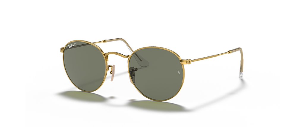 Ray-Ban RB3447 Round Metal Arista Gold Sunglasses Ray-Ban RB3447 Round Metal Arista Gold Sunglasses