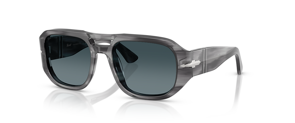 Persol PO3373S - Vincent Striped Grey Sunglasses Persol PO3373S - Vincent Striped Grey Sunglasses