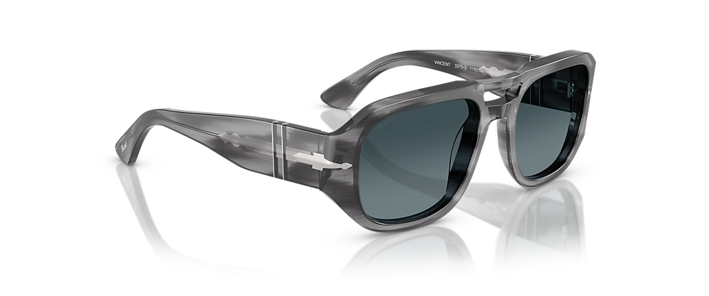 Persol PO3373S - Vincent Striped Grey Sunglasses Persol PO3373S - Vincent Striped Grey Sunglasses