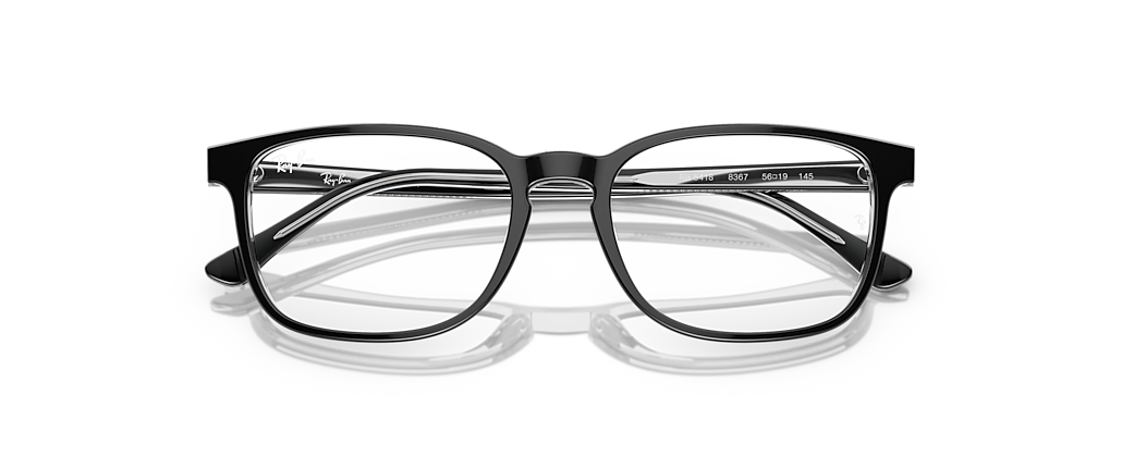 Ray-Ban RB5418 Optics Dark Grey On Transparent Grey Frames