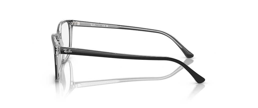 Ray-Ban RB5418 Optics Dark Grey On Transparent Grey Frames