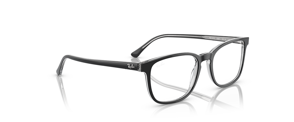 Ray-Ban RB5418 Optics Dark Grey On Transparent Grey Frames