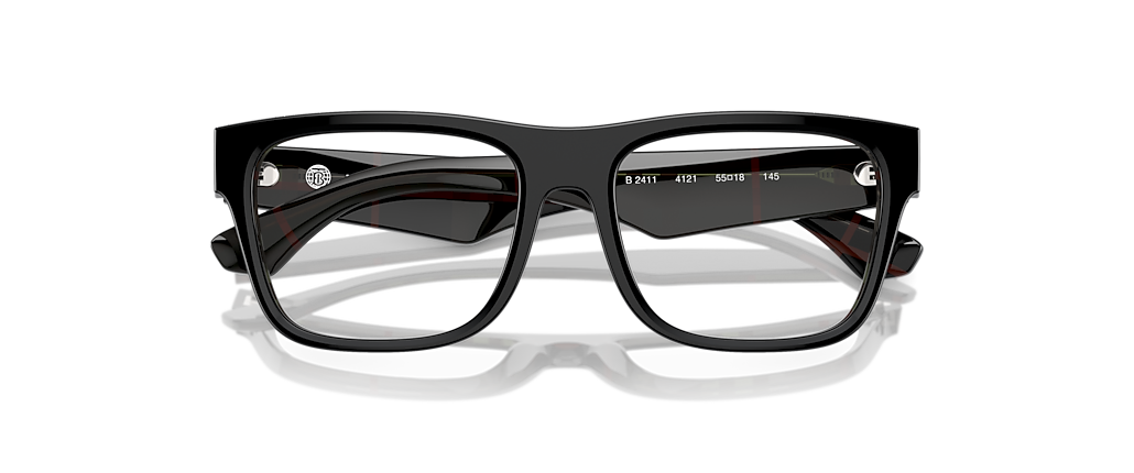 Burberry BE2411 Top Black On Vintage Check Frames Burberry BE2411 Top Black On Vintage Check Frames