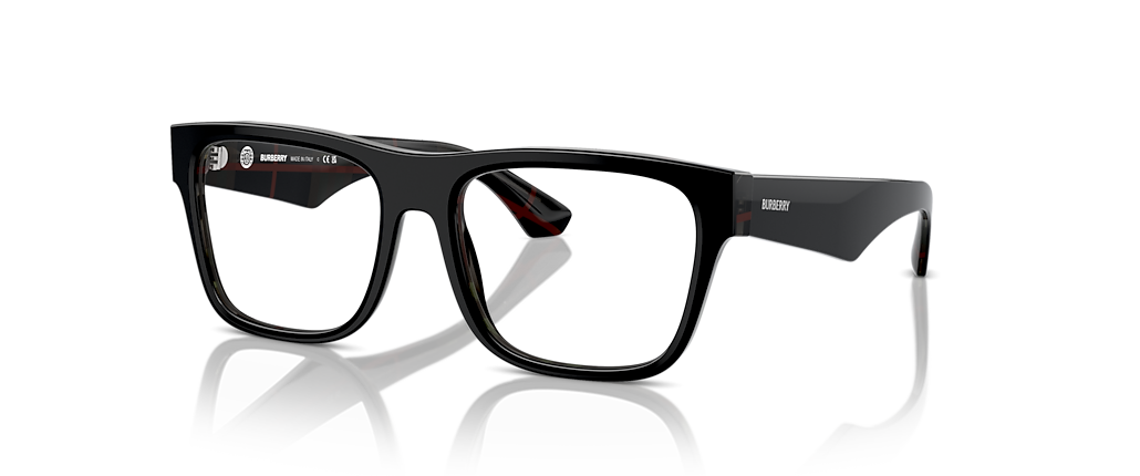 Burberry BE2411 Top Black On Vintage Check Frames Burberry BE2411 Top Black On Vintage Check Frames