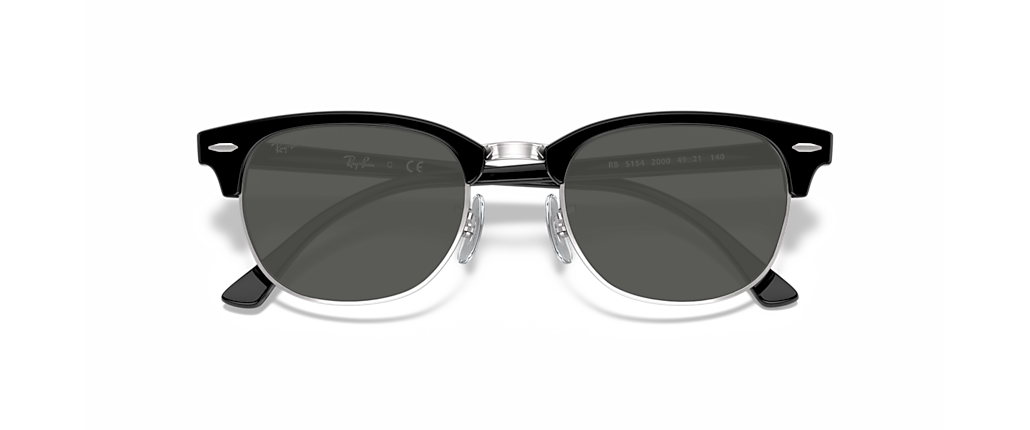 Ray-Ban RB5154 Clubmaster Optics Black On Silver Frames