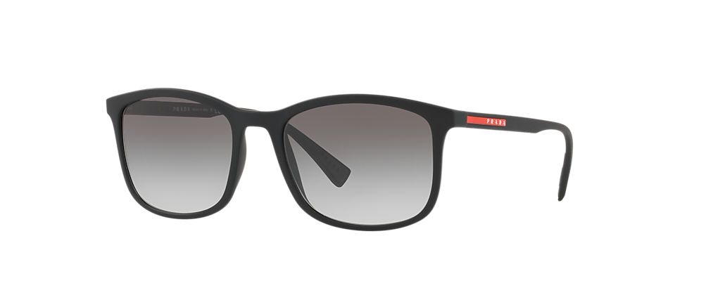 Prada Linea Rossa PS 01TS Lifestyle Black Rubber Sunglasses