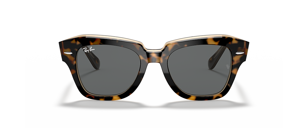 Ray-Ban RB2186 State Street Havana On Transparent Brown Sunglasses Ray-Ban RB2186 State Street Havana On Transparent Brown Sunglasses
