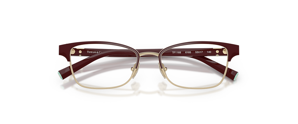 Tiffany & Co. TF1168 Burgundy On Pale Gold Frames