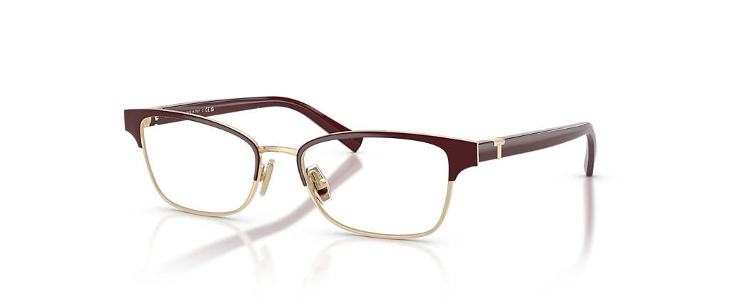 Tiffany & Co. TF1168 Burgundy On Pale Gold Frames