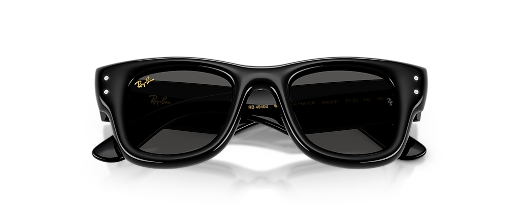 Ray-Ban RB4940B Wayfarer Puffer Crystal Edition  Black & Strass Sunglasses