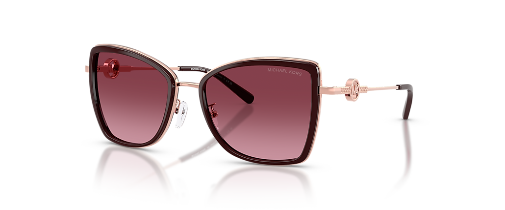Michael Kors MK1067B Corsica Rose Gold/Cordovan Sunglasses Michael Kors MK1067B Corsica Rose Gold/Cordovan Sunglasses