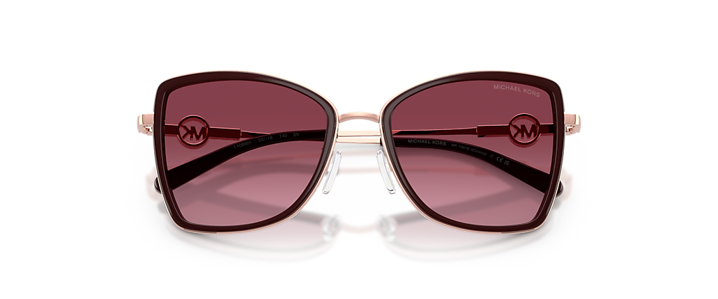 Michael Kors MK1067B Corsica Rose Gold/Cordovan Sunglasses Michael Kors MK1067B Corsica Rose Gold/Cordovan Sunglasses