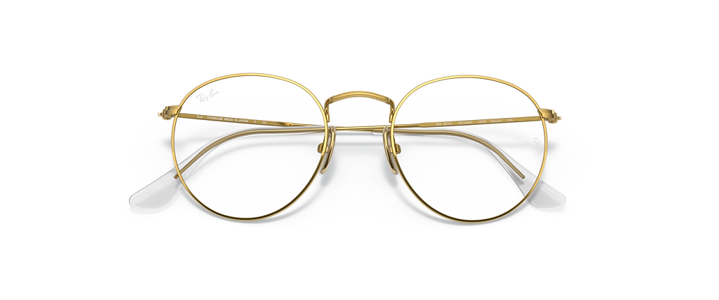 Ray-Ban RB8247V Round Titanium Optics Gold Frames Ray-Ban RB8247V Round Titanium Optics Gold Frames