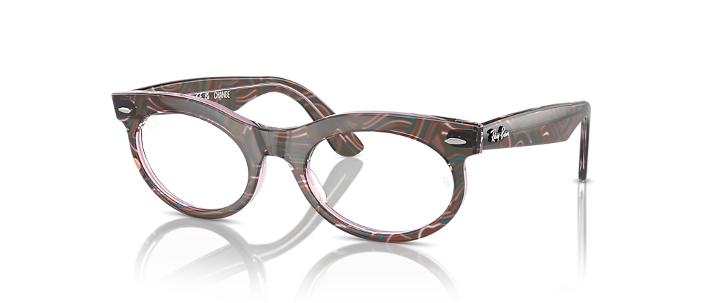 Ray-Ban RB2242V Wayfarer Oval Optics Change Photo Waves Purple Frames