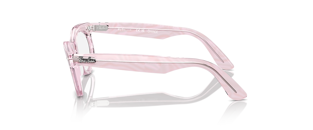 Ray-Ban RB2242V Wayfarer Oval Optics Change Photo Waves Purple Frames