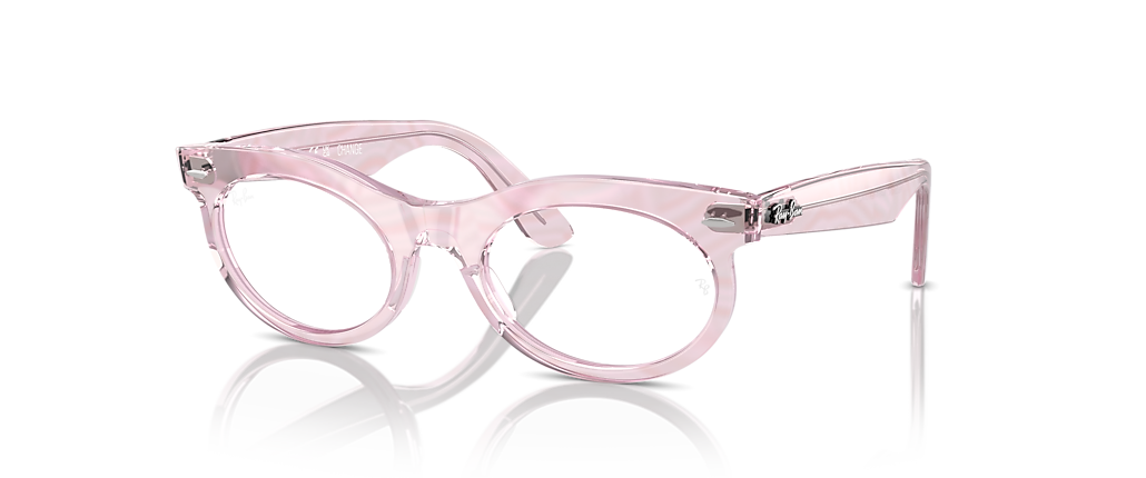 Ray-Ban RB2242V Wayfarer Oval Optics Change Photo Waves Purple Frames