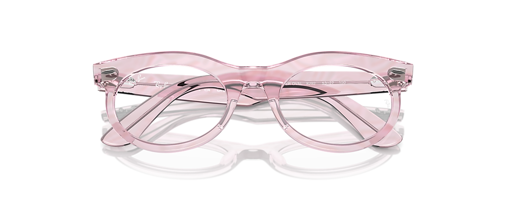 Ray-Ban RB2242V Wayfarer Oval Optics Change Photo Waves Purple Frames