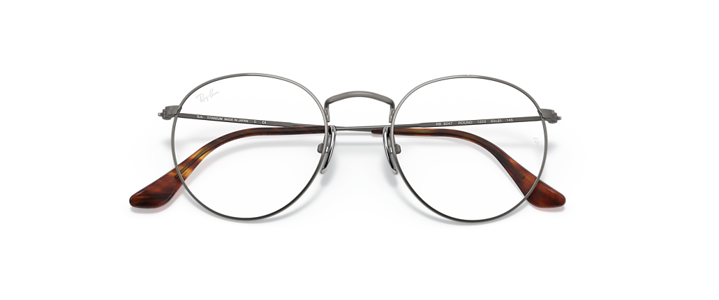 Ray-Ban RB8247V Round Titanium Optics Gunmetal Frames Ray-Ban RB8247V Round Titanium Optics Gunmetal Frames