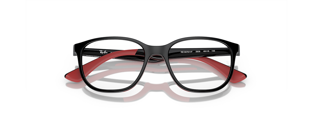 Ray-Ban RB9078VF RB9078 Optics Kids Bio-Based Black On Red Frames