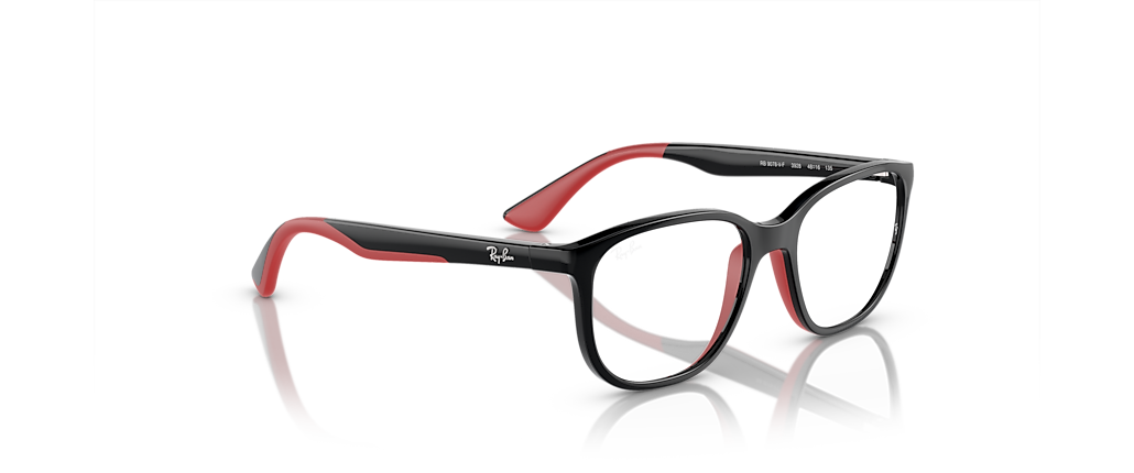 Ray-Ban RB9078VF RB9078 Optics Kids Bio-Based Black On Red Frames
