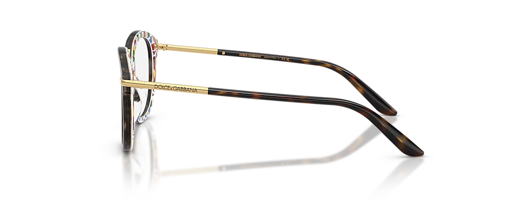 Dolce&Gabbana DG3410 Havana On White Barrow Frames Dolce&Gabbana DG3410 Havana On White Barrow Frames