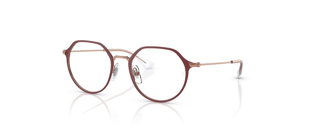 Ray-Ban RB1058 Jack Optics Kids Bordeaux On Rose Gold Frames Ray-Ban RB1058 Jack Optics Kids Bordeaux On Rose Gold Frames