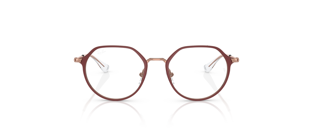 Ray-Ban RB1058 Jack Optics Kids Bordeaux On Rose Gold Frames Ray-Ban RB1058 Jack Optics Kids Bordeaux On Rose Gold Frames