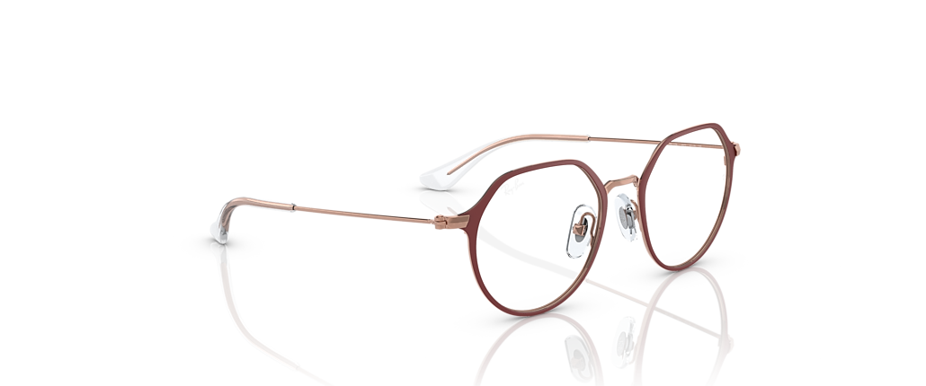Ray-Ban RB1058 Jack Optics Kids Bordeaux On Rose Gold Frames Ray-Ban RB1058 Jack Optics Kids Bordeaux On Rose Gold Frames