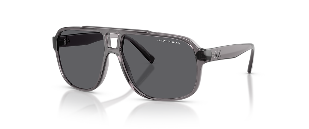 Armani Exchange AX4104S Shiny Transparent Grey Sunglasses Armani Exchange AX4104S Shiny Transparent Grey Sunglasses