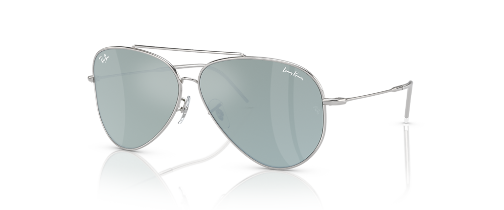 Ray-Ban RBR0101S Lenny Kravitz X Aviator Reverse Silver Sunglasses
