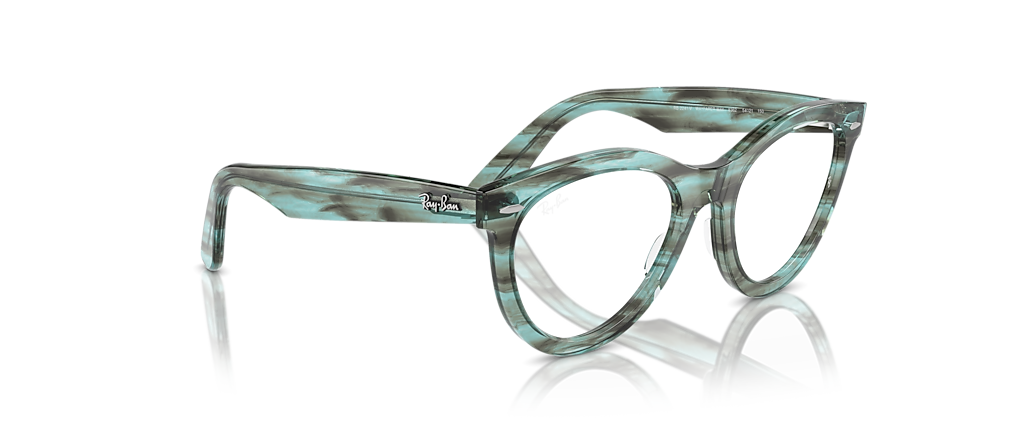 Ray-Ban RB2241V Wayfarer Way Optics Striped Transparent Green Frames Ray-Ban RB2241V Wayfarer Way Optics Striped Transparent Green Frames