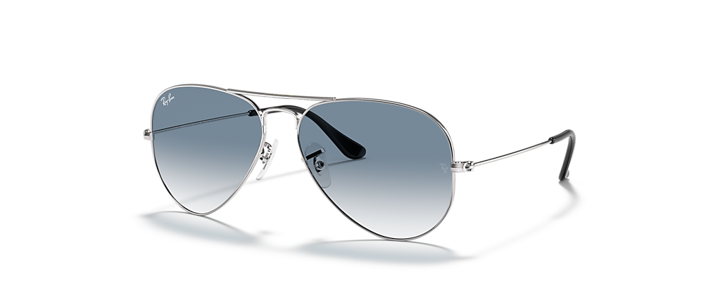 Ray-Ban RB3025 Aviator Gradient Silver Sunglasses Ray-Ban RB3025 Aviator Gradient Silver Sunglasses