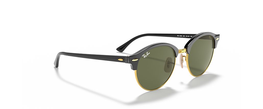 Ray-Ban RB4246 Clubround Classic Black Sunglasses Ray-Ban RB4246 Clubround Classic Black Sunglasses