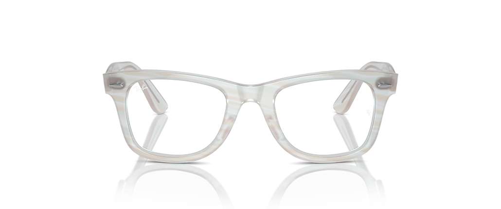 Ray-Ban RB4340V Wayfarer Ease Optics Change Photo Striped Light Blue Frames