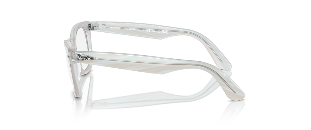 Ray-Ban RB4340V Wayfarer Ease Optics Change Photo Striped Light Blue Frames