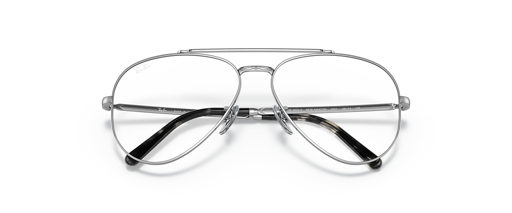Ray-Ban RB3625V New Aviator Optics Silver Frames