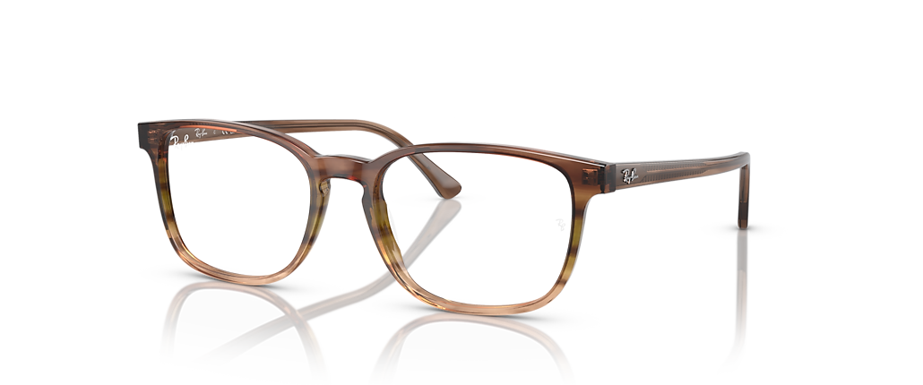 Ray-Ban RB5418 Optics Striped Brown & Green Frames