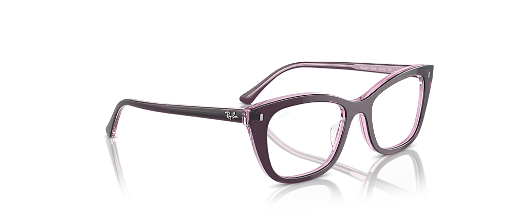 Ray-Ban RB5433 Optics Violet On Transparent Pink Frames