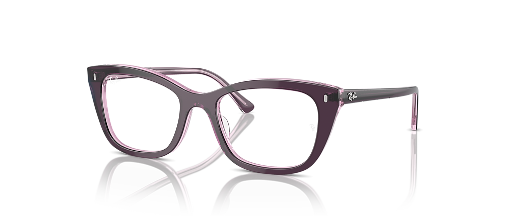 Ray-Ban RB5433 Optics Violet On Transparent Pink Frames